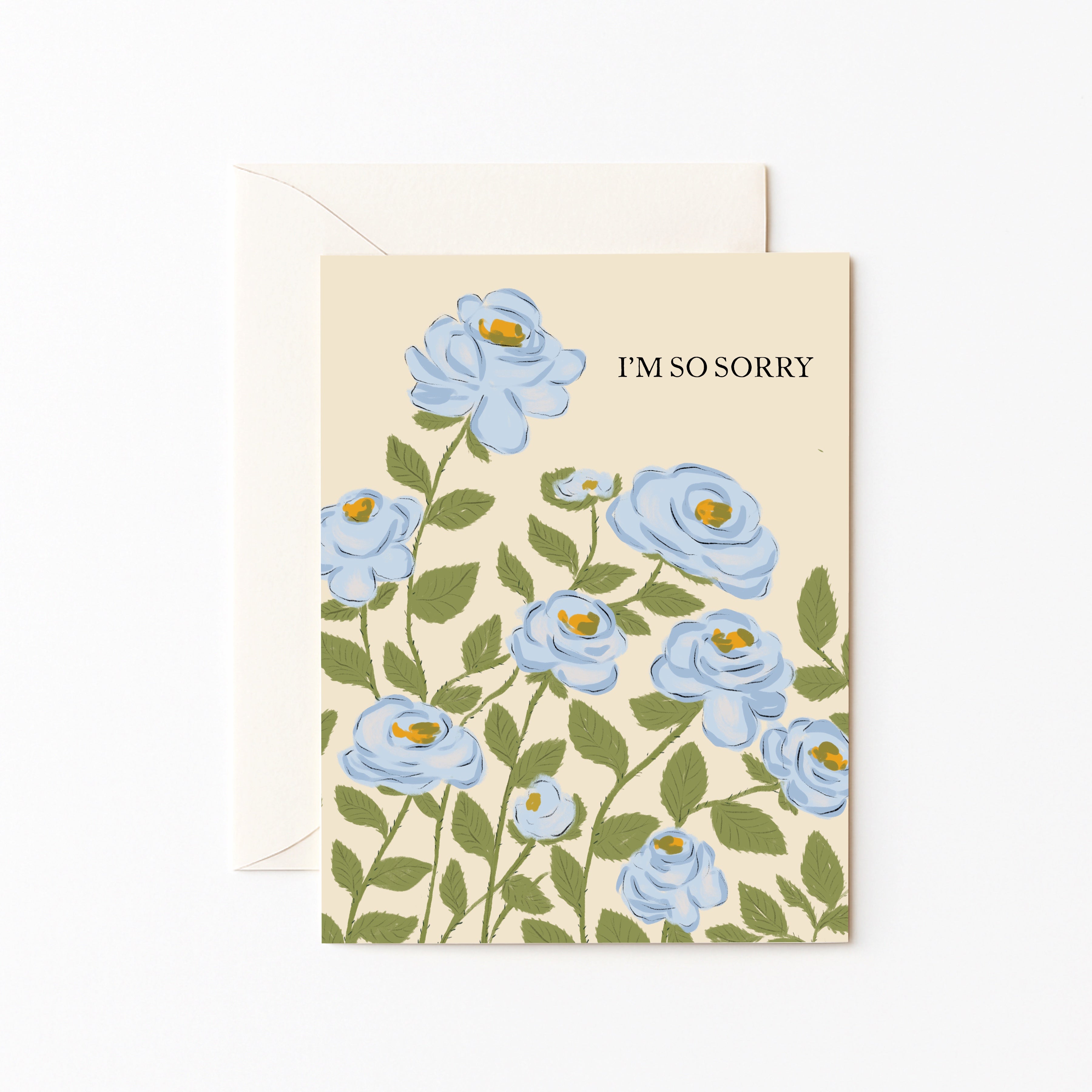 Garden Roses I'm So Sorry Card
