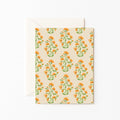 Floral Block Print Card