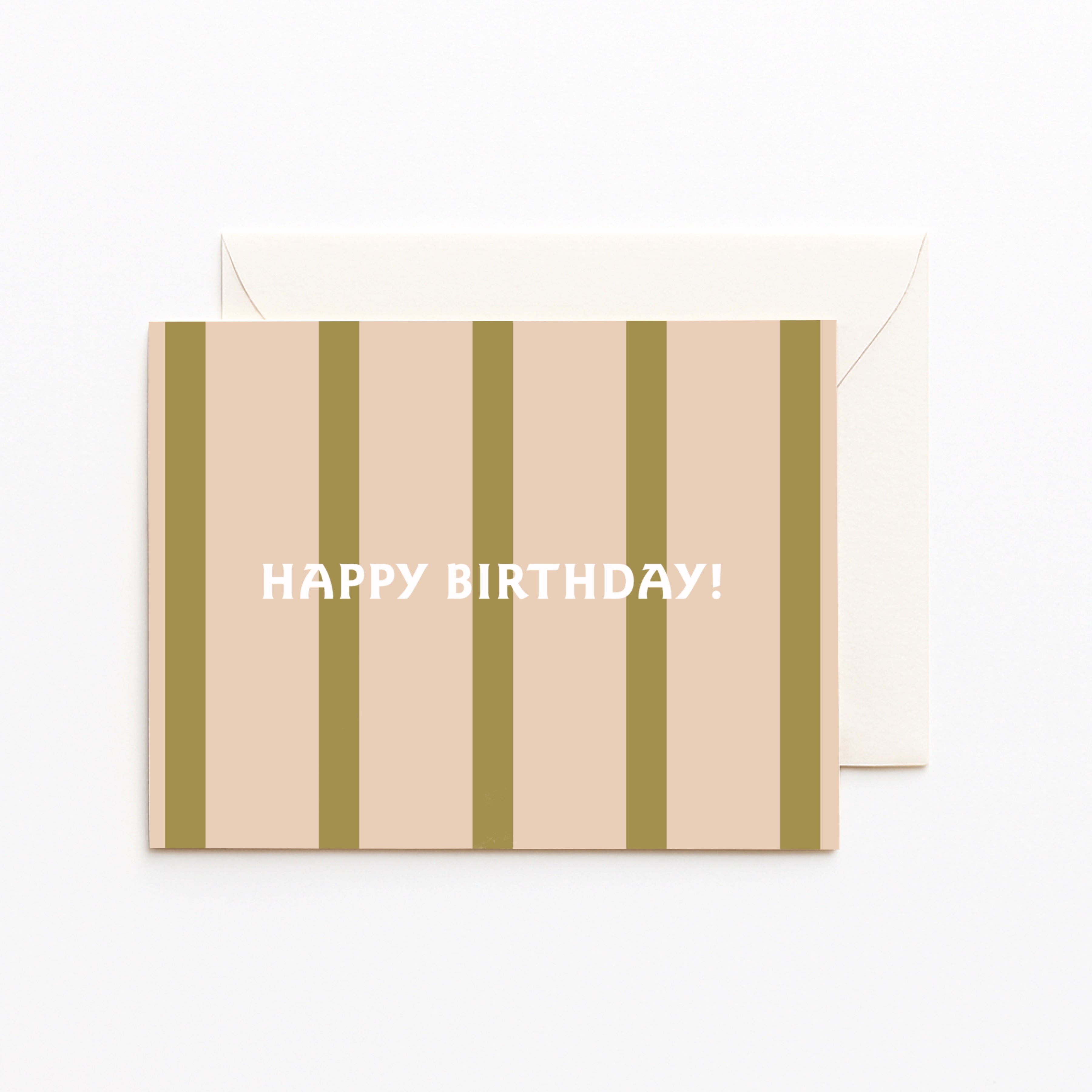 Happy Birthday Stripe Card