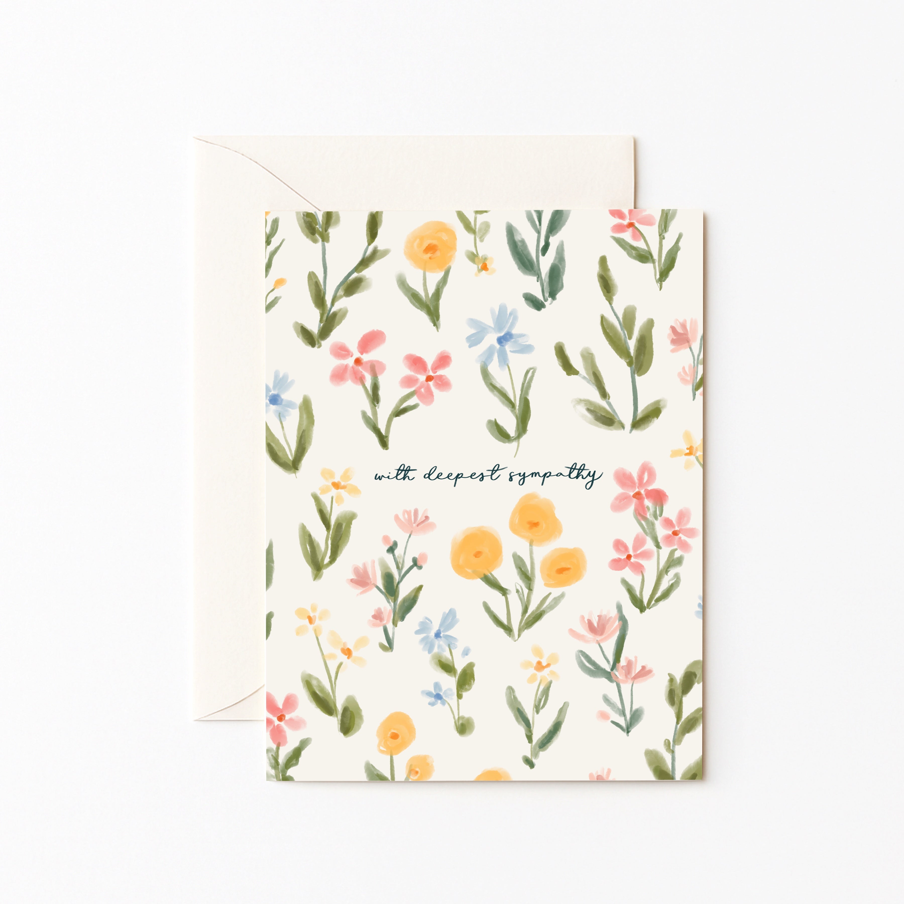 With Deepest Sympathy Wildflower Card