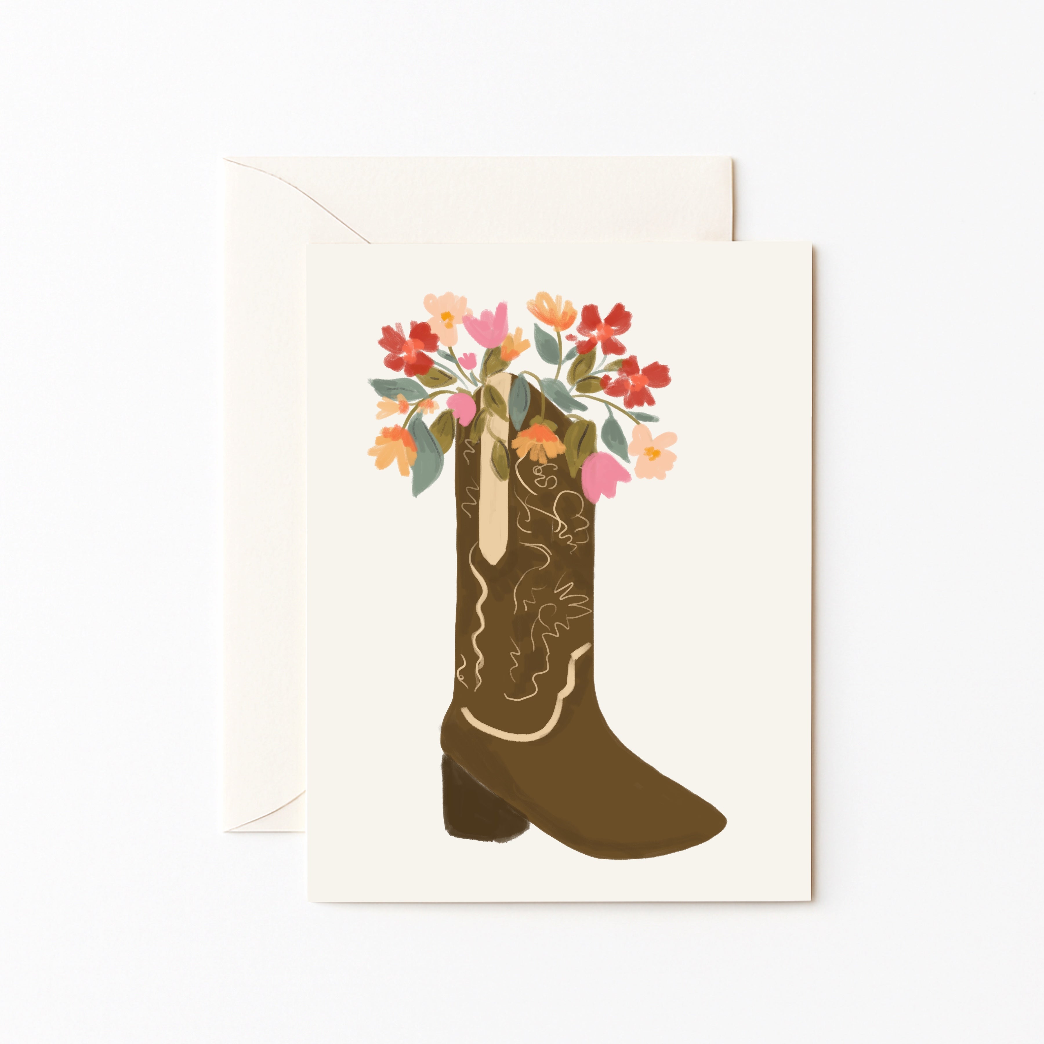 Cowgirl Boot Card
