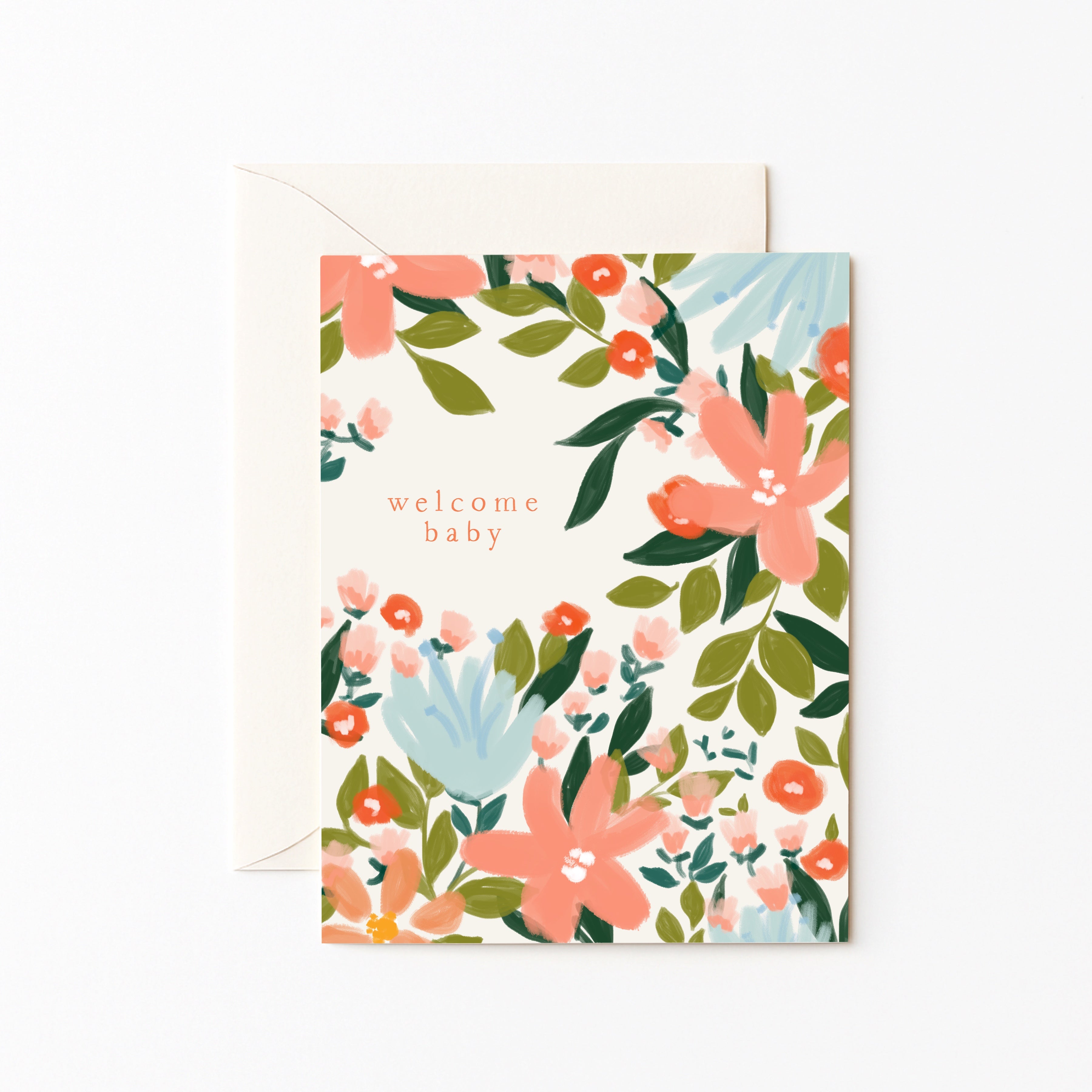 Welcome Baby Wildflower Card