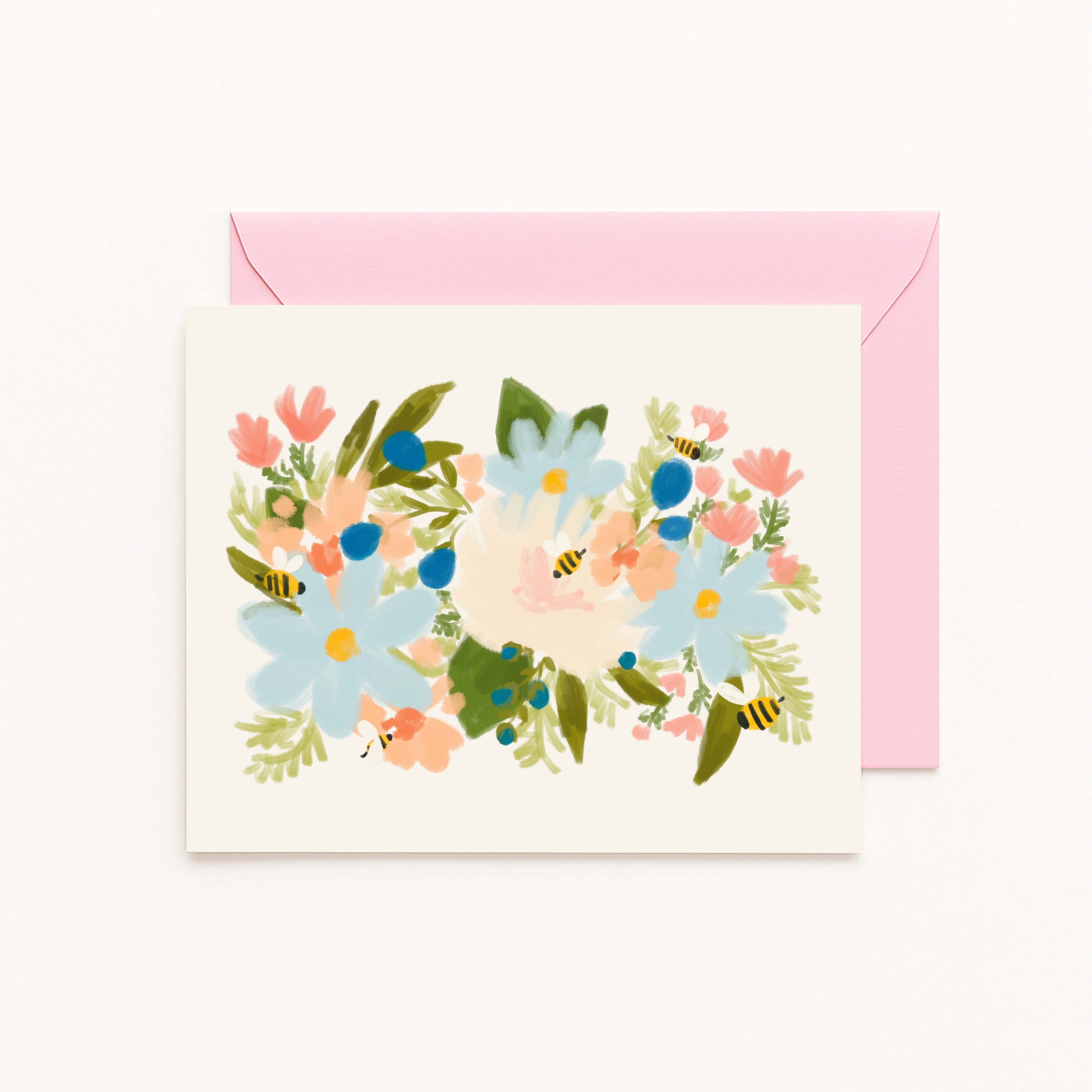 Bee Floral Card