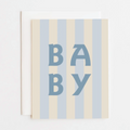 Blue Baby Stripe Card